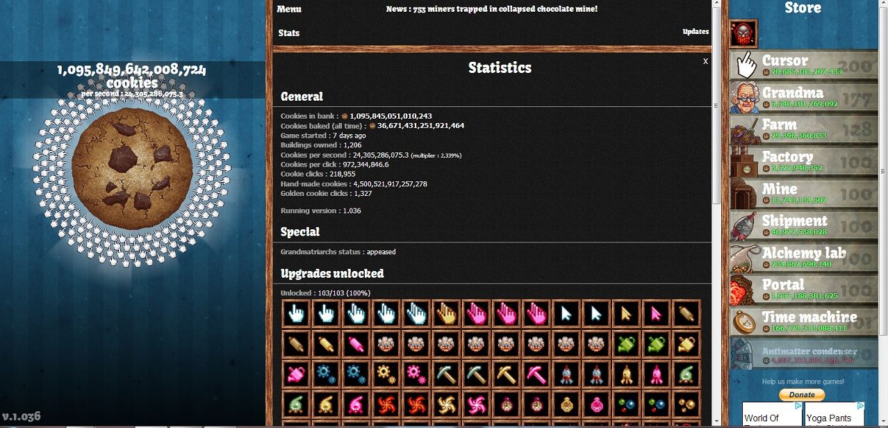 クッキーに完全勝利 実績全解除 隠し実績 ノークリックで100万とその下位互換 解除 Cookie Clicker 廃人録07 ごまだれ鳩居 当製品で使用している原材料は を食べています