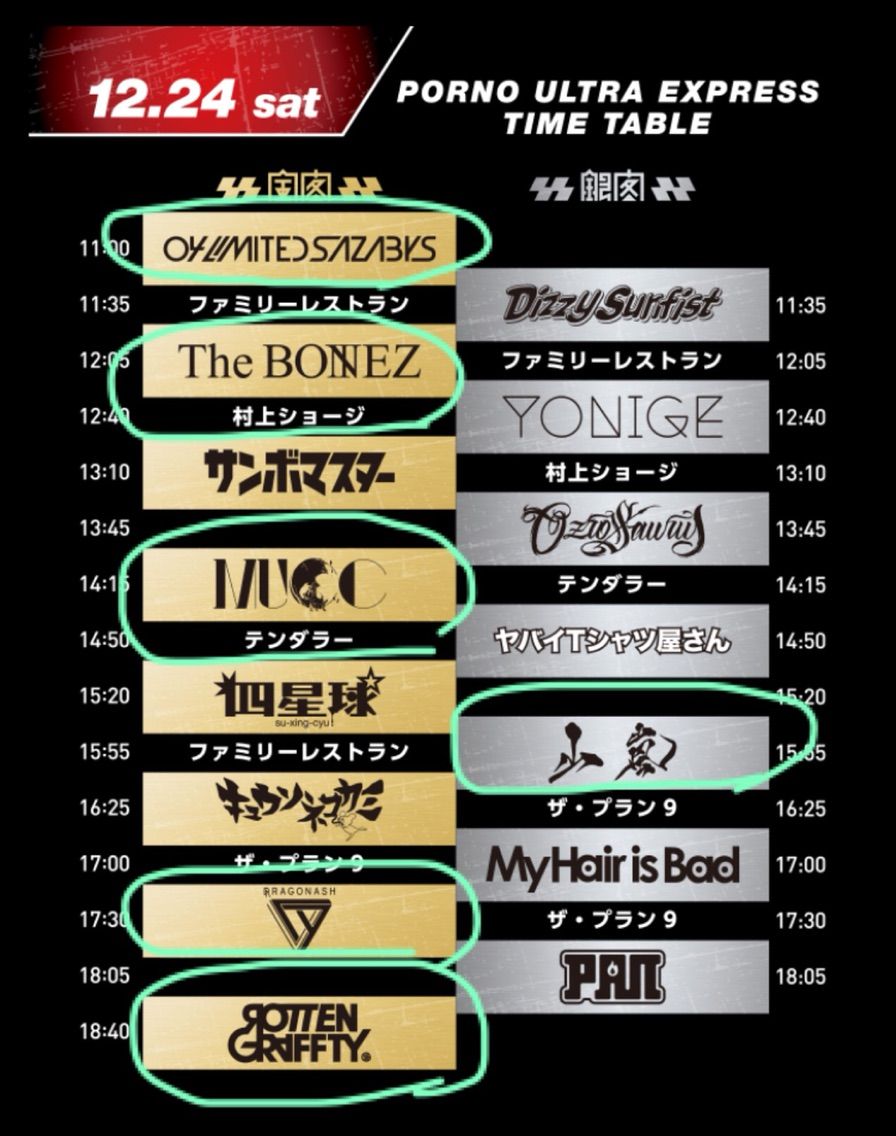 ポルノ超特急2016 2016.12.24@京都パルスプラザ : VERSION.00