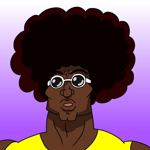 イラスト アフロの男性 夏色アサシンのマンガ制作記録