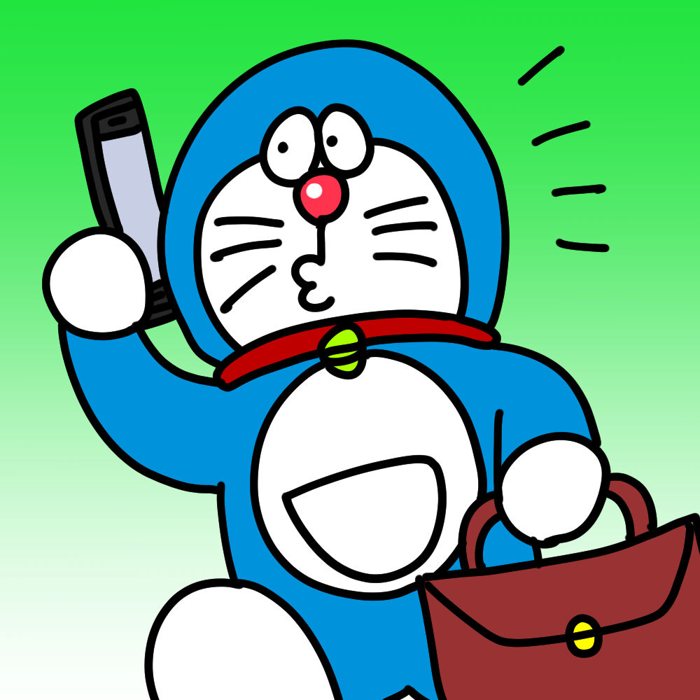 イラスト 営業で外回りをするドラえもん ドラえもん 夏色アサシンの創作活動記録