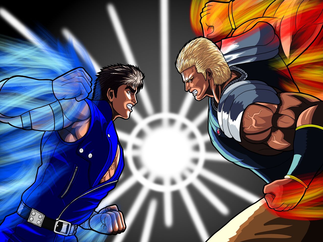 模写イラスト ケンシロウvsラオウ 北斗の拳 夏色アサシンのマンガ制作記録 模写イラスト ケンシロウvsラオウ 北斗の拳 夏色アサシンのマンガ制作記録