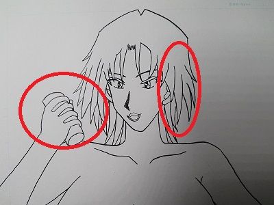 ペン入れ後に下書きの線を消しゴムで消す際 消し忘れに注意 夏色アサシンのマンガ制作記録 ペン入れ後に下書きの線を消しゴムで消す際 消し忘れに注意 夏色アサシンのマンガ制作記録