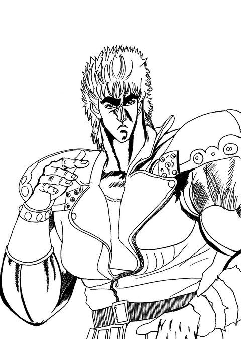 模写イラスト ケンシロウ 北斗の拳 夏色アサシンのマンガ制作記録 模写イラスト ケンシロウ 北斗の拳 夏色アサシンのマンガ制作記録