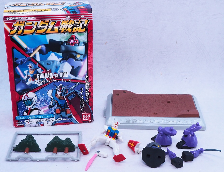 ガンダム/トリプルドム/ジオラマ/完成品 旧キット ミデア 『迫撃！トリプル・ドム』ジオラマ｜とらとら
