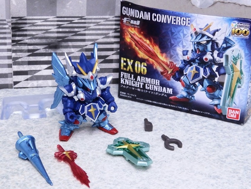 FW GUNDAM CONVERGE EX06 フルアーマー騎士ガンダム レビュー : おもちゃの巣（玩具レビュー）