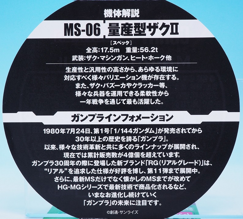 1/380スケール miniガンプラ MS-06 量産型ザクII ヤカン装備