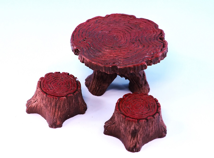 キャンドゥ ミニ切り株椅子とテーブルセット レビュー : おもちゃの巣