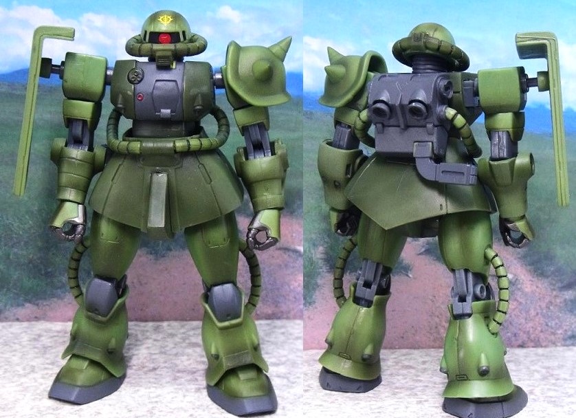 正式的 バンダイ ジ・オリジン レビュー アクションフィギュア ザク 特撮