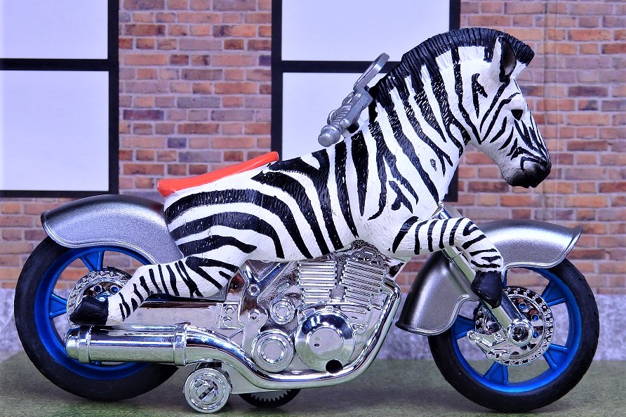 Animal Friction Motorcycle ゼブラ (シマウマ型バイク