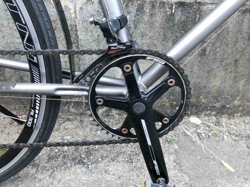 シングルクランクのチェーン落ち対策にフロントディレーラー♪ : 自己