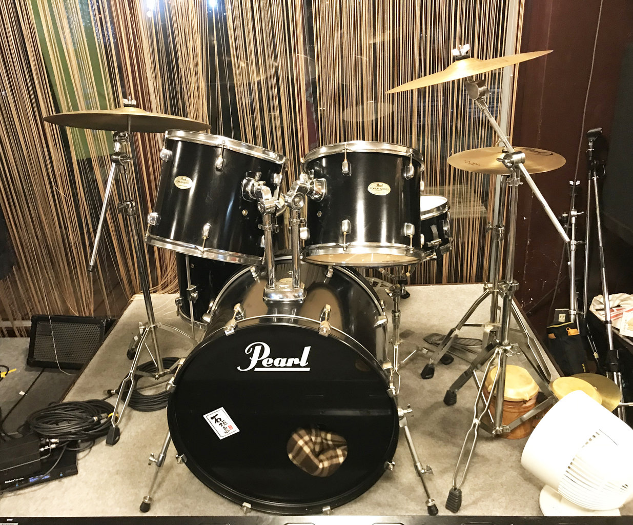 9-265 ドラムセット パール フォーラム 黒 ブラック