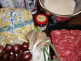 栗と牛肉の混ぜご飯の材料