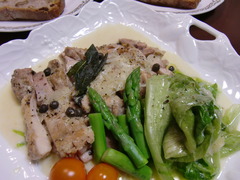 鶏もも肉の蒸し煮の完成