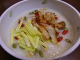黄ニラ中華粥の完成