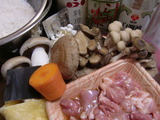 きのこご飯の材料