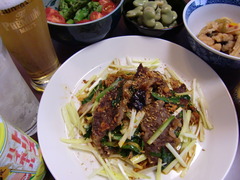 牛バラ肉キムチ炒めの完成