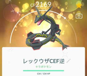 ポケモンgo キラ黒レックウザ すな風呂