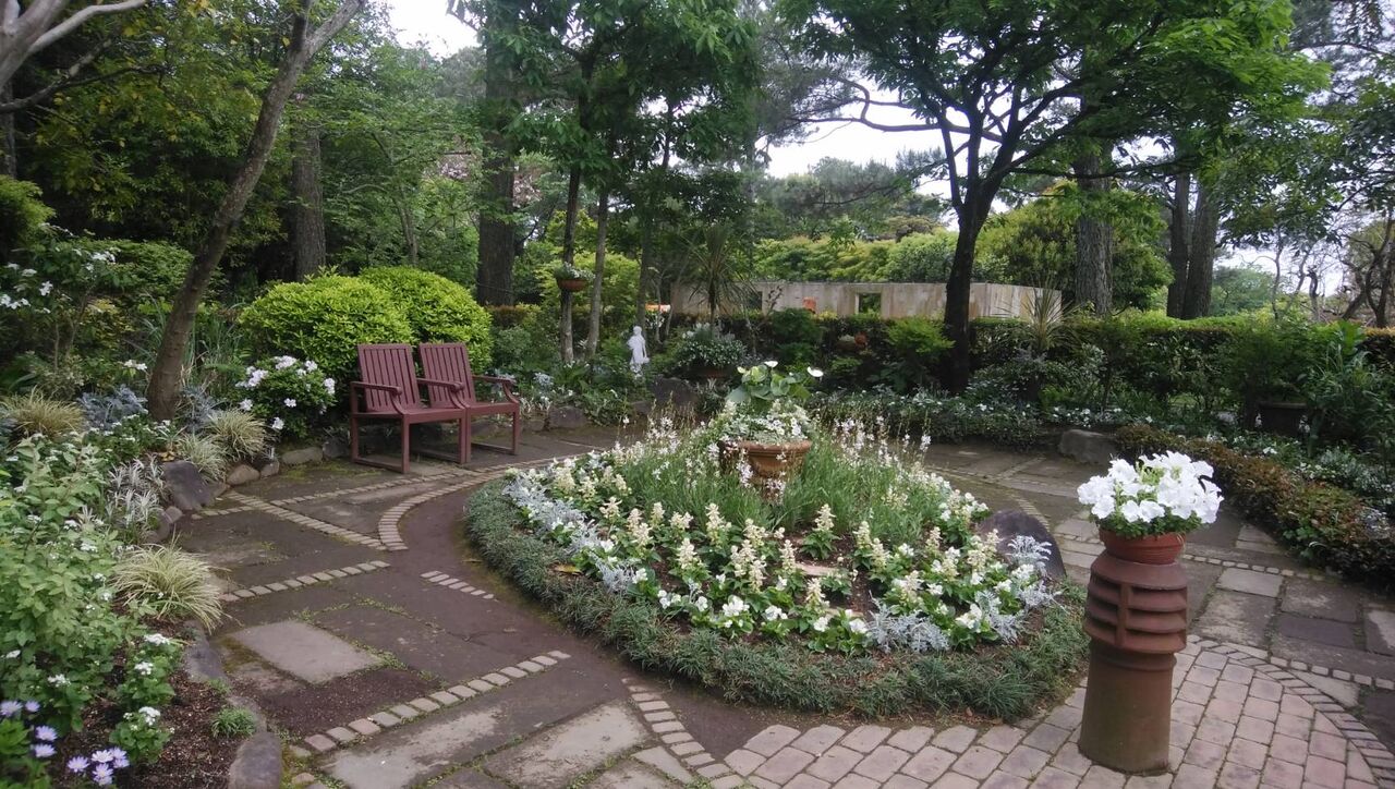 フローランテ宮崎 花づくり見本園 庭 ホワイトガーデンの植替え オープンガーデン サン フラワー宮崎 活動報告