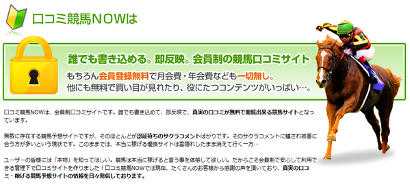 口コミ競馬NOWって?