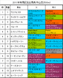 有馬記念携帯用出馬表