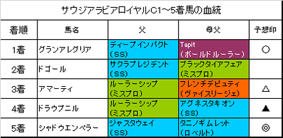 サウジアラビアロイヤルカップ2018結果