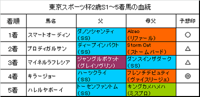 東京スポーツ杯2歳ステークス2015結果