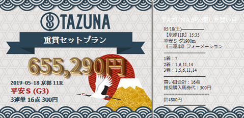 TAZUNA平安S的中