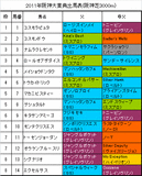 阪神大賞典携帯用出馬表