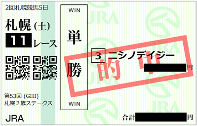 2018年9月1日札幌11R
