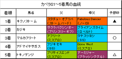 カペラステークス2015結果