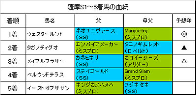 薩摩ステークス2018結果