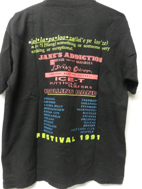 超レアデッドストックVintage 1991年第1回ロラパルーザフェス　Tシャツ