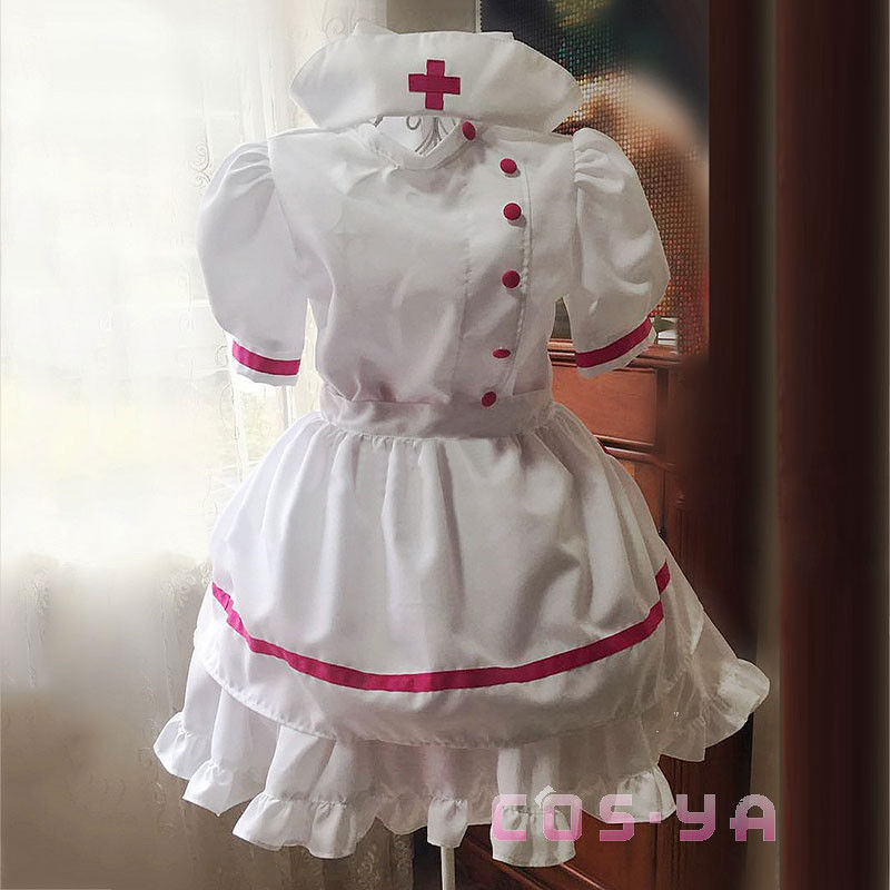 和風メイド服 荷葉フリル スカート セクシー ハロウィン ナース