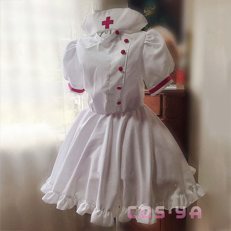 ★レア商品★ ミルクナース　フリルナース服 和風メイド服 荷葉フリル スカート セクシー ハロウィン ナース