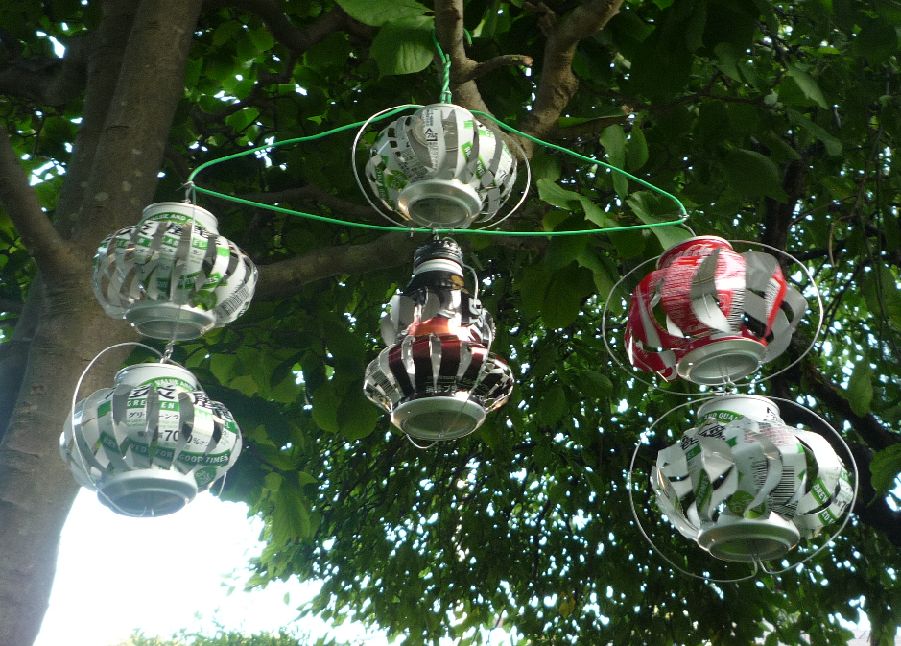 アルミの缶風車 クリーン グリーン