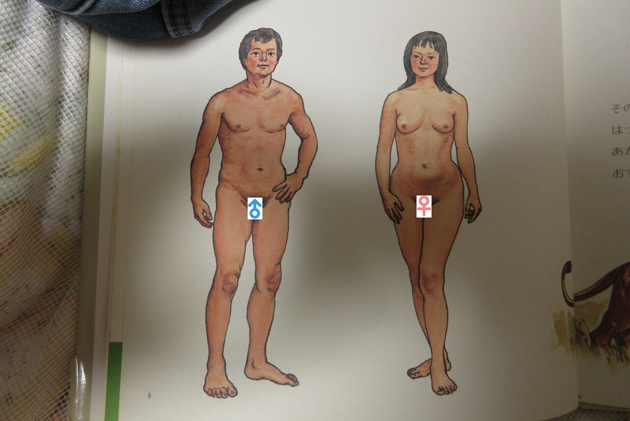 昭和裸 昭和期の保健絵本の全裸 : ノーマスク＆トップレスこそ正義!!