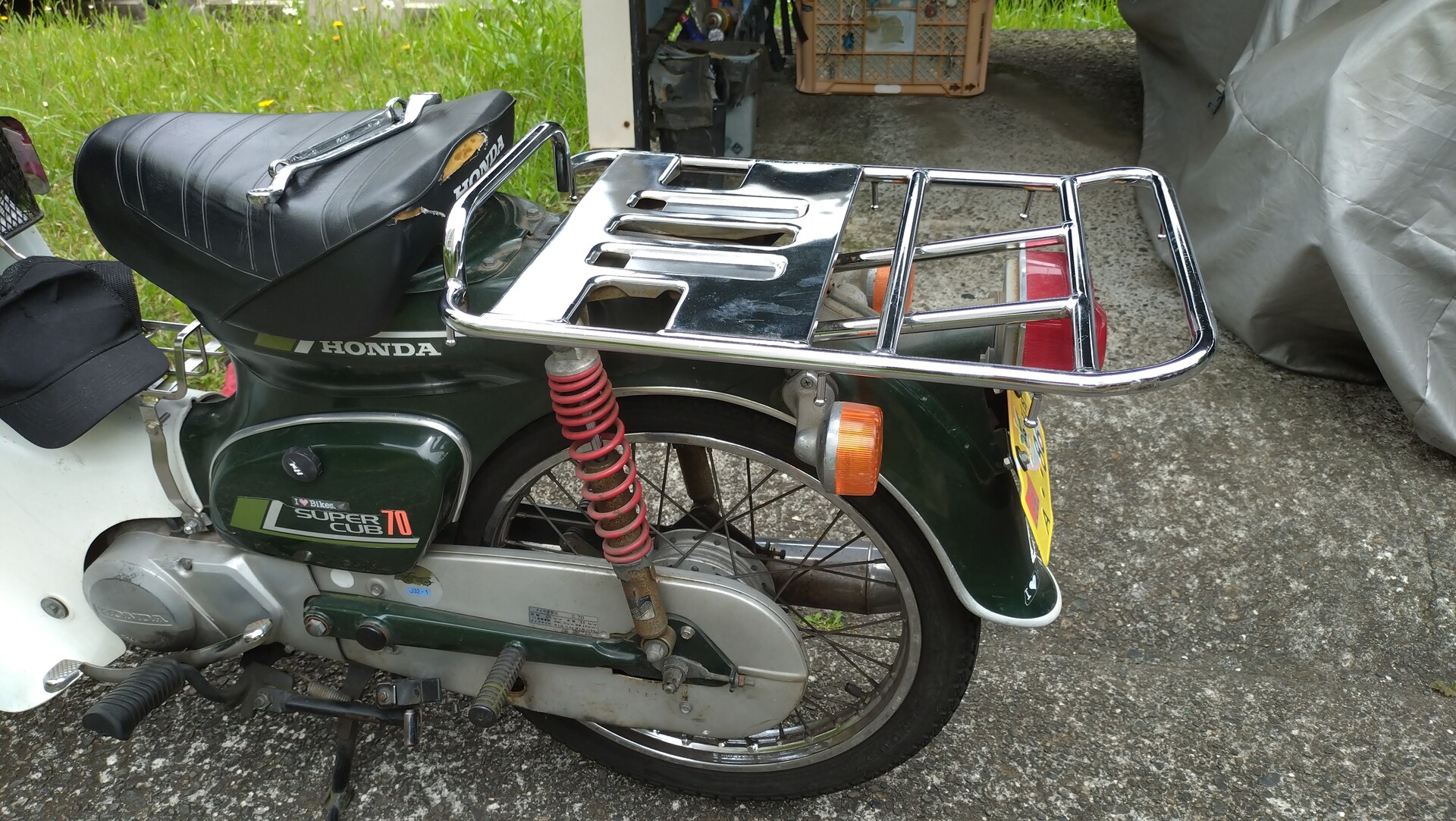 プレスカブのリアキャリアを付けた : スーパーカブ70トコトコBlog