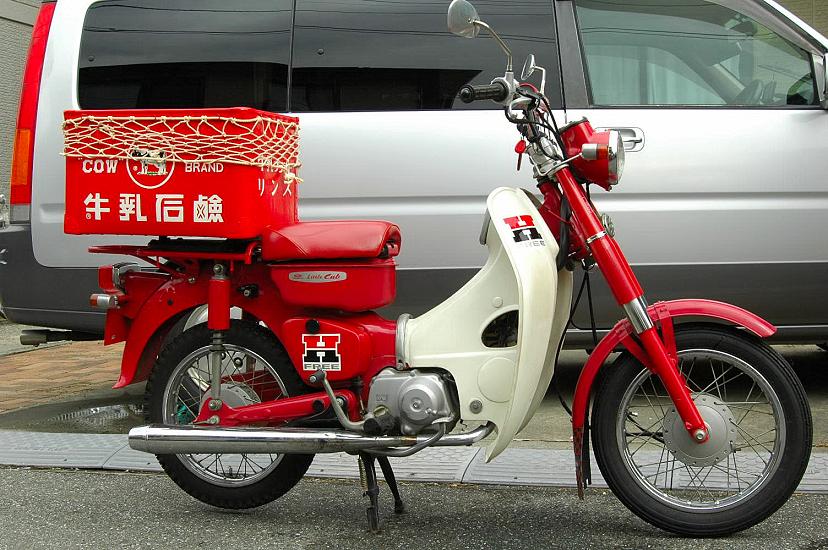 カブに牛乳石鹸のボテ箱を装着！ : スーパーカブ中心生活？ TONY