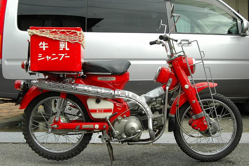 カブに牛乳石鹸のボテ箱を装着！ : スーパーカブ中心生活？ TONY