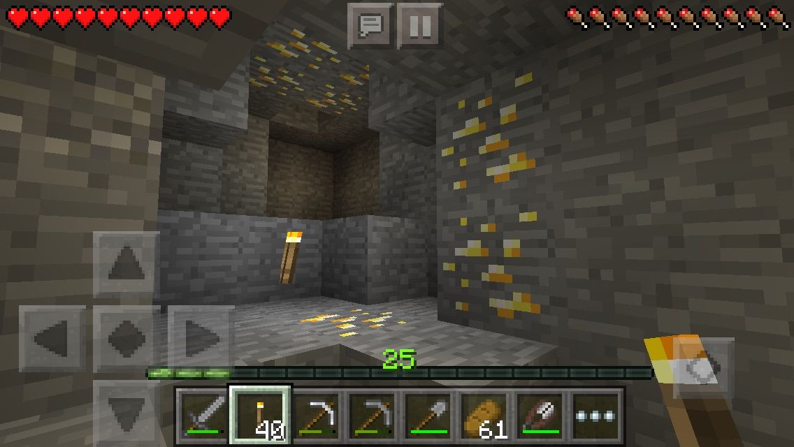 メサ廃坑で金集め トシヤのゆっくりマイクラpe