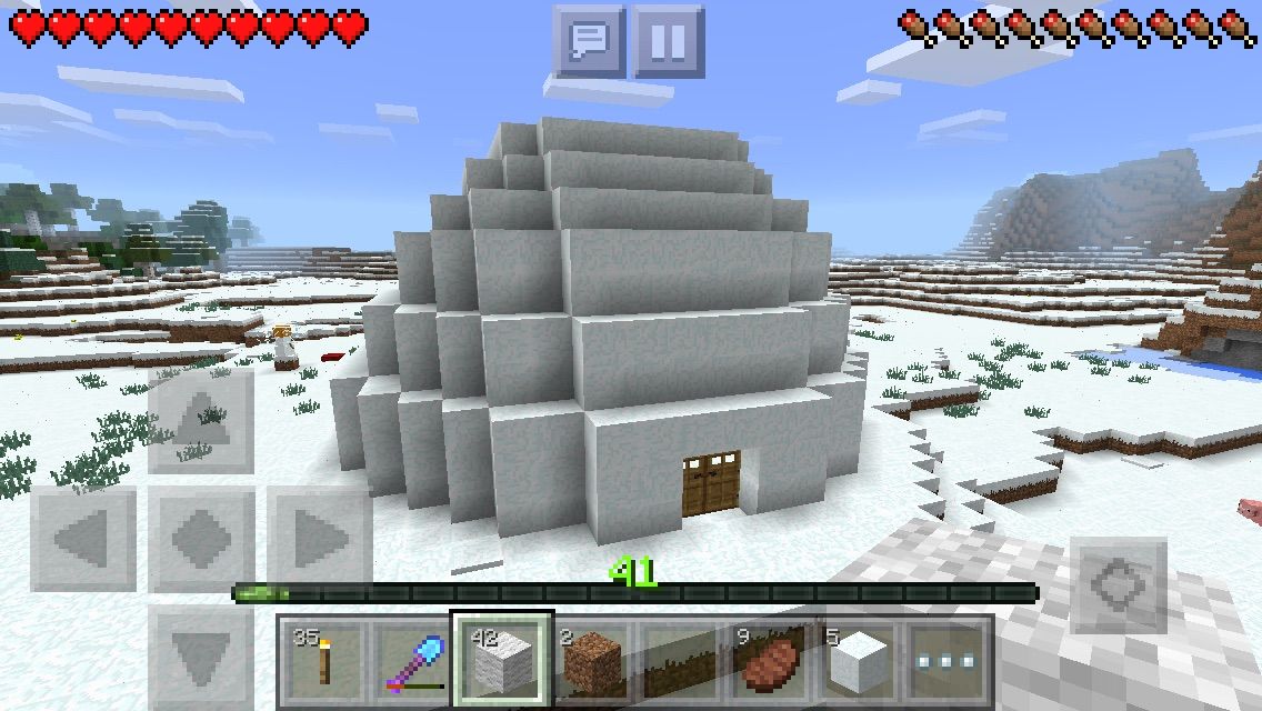 雪原地帯にカマクラを作る トシヤのゆっくりマイクラpe 雪原地帯にカマクラを作る トシヤのゆっくりマイクラpe