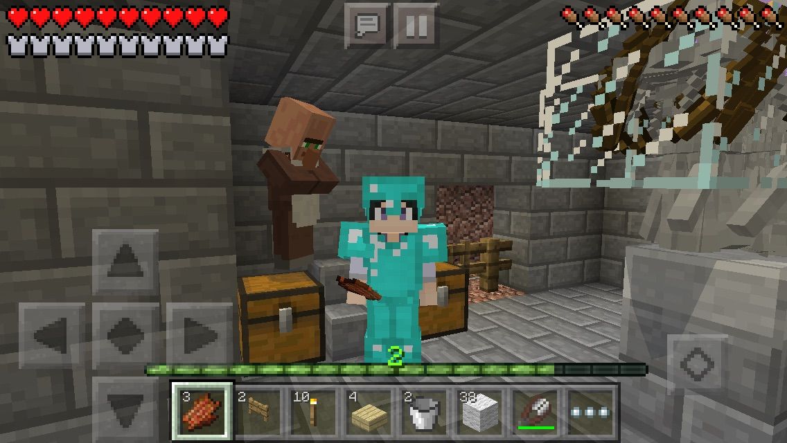 初エンチャントと村の拡張 トシヤのゆっくりマイクラpe