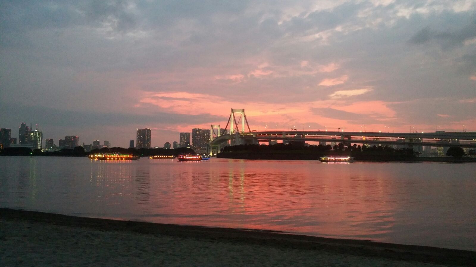 夕日をバッグにビール 屋形船に乗る良い季節です 犬とうしすけの焼き肉日和inお台場 夕日をバッグにビール 屋形船に乗る良い季節です 犬とうしすけの焼き肉日和inお台場