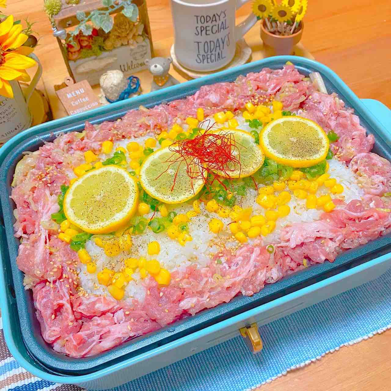 Brunoで塩ダレポークレモンペッパーライス Suzukaの楽うまカフェごはん