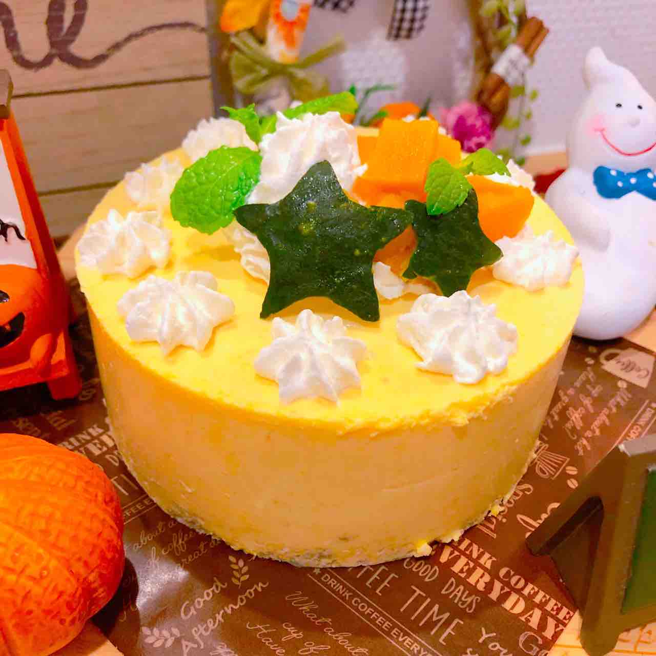 かぼちゃのレアチーズケーキ Suzukaの楽うまカフェごはん