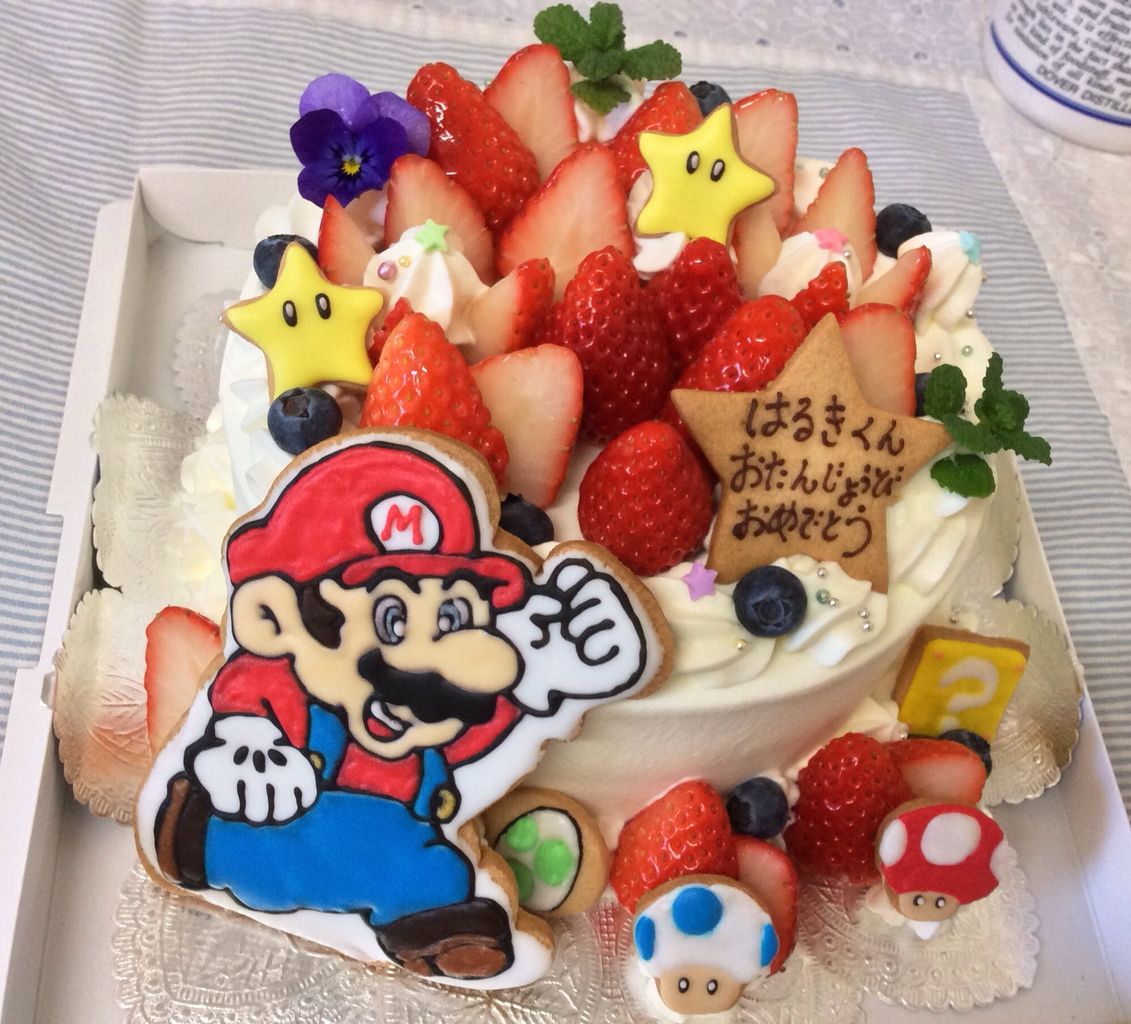スーパーマリオのお誕生日ケーキ Rina S