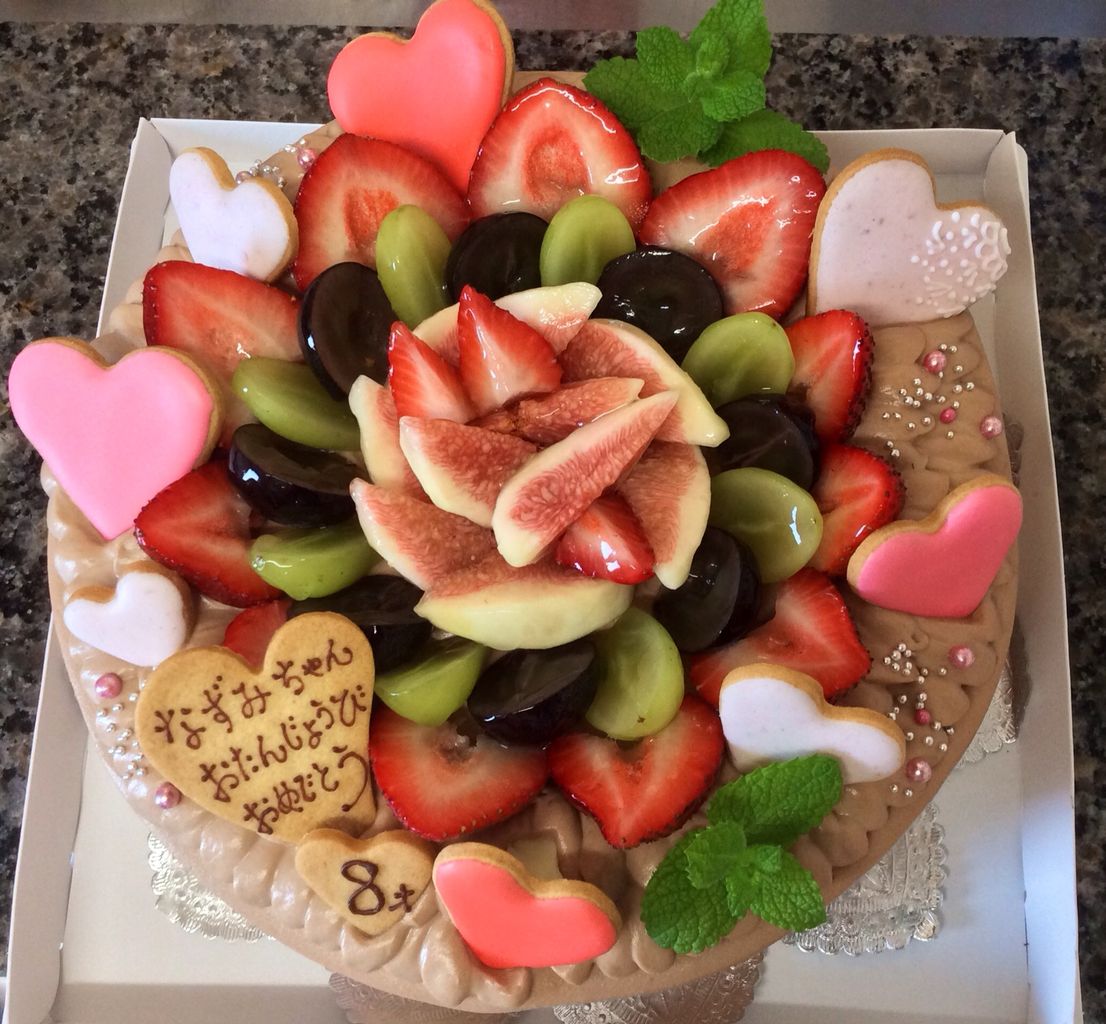チョコレートケーキで可愛いお誕生日ケーキ Rina S