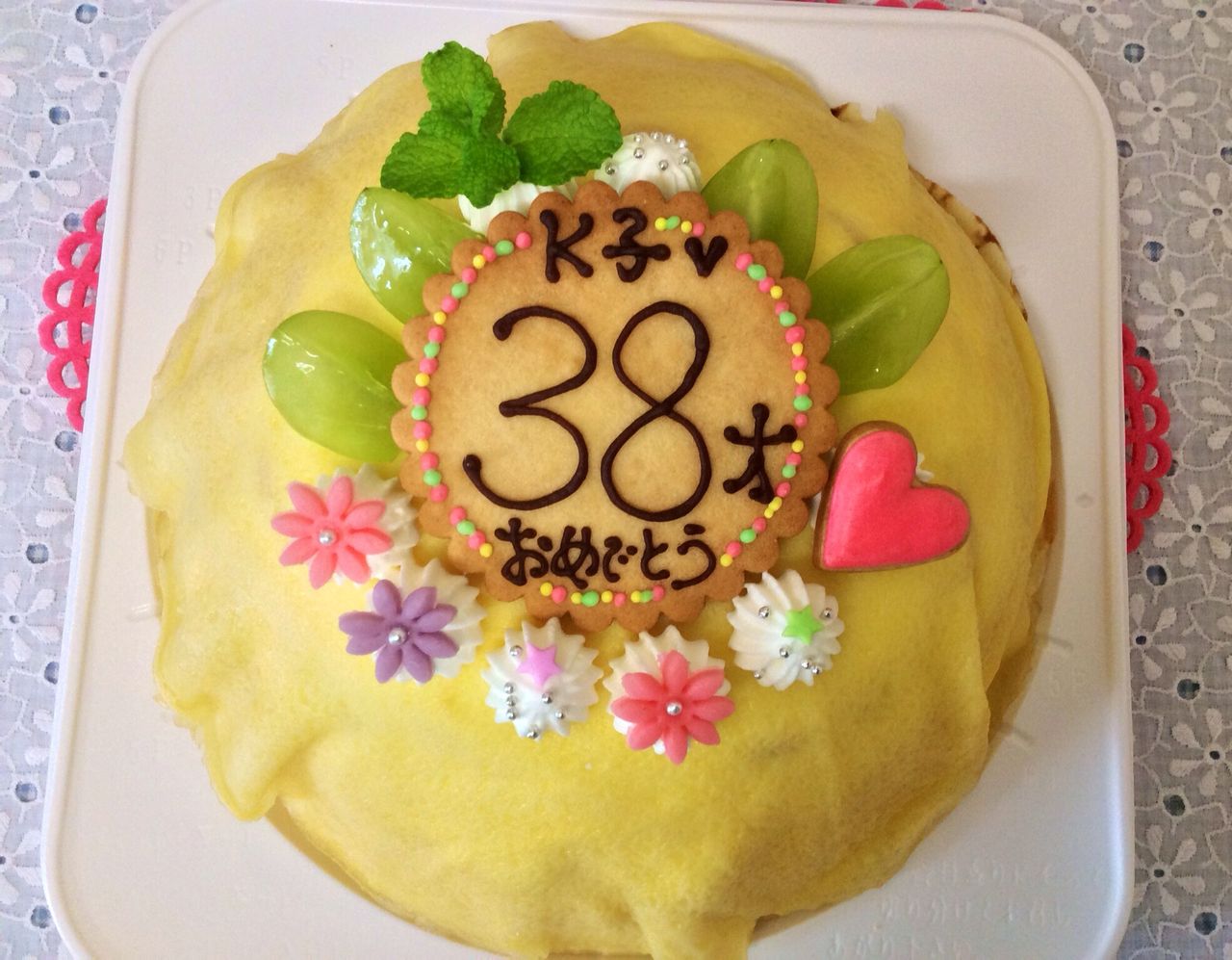 ミルクレープのお誕生日ケーキ Rina S