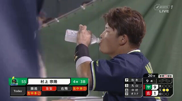 6月村上 .430(79-34)14本35打点OBP.521 SLG.987 OPS1.509