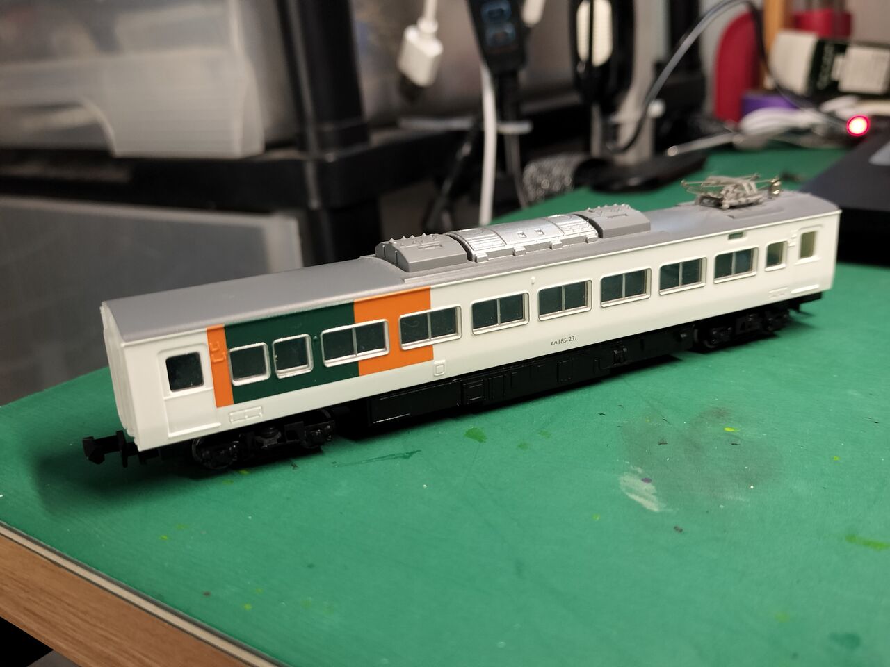 マイクロ　185系 Nゲージ 7両セット　ジャンク マイクロエース・185系(新塗装・ジャンク)の修理（7